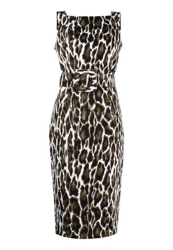 Samantha Sung Celine animal-print sleeveless dress - Marrone