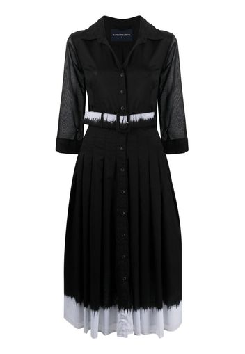 Samantha Sung Audrey tie-dye cotton shirtdress - Nero