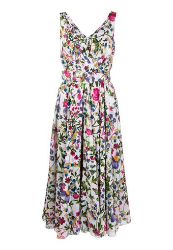 Samantha Sung Vivien floral-print cotton dress - Bianco