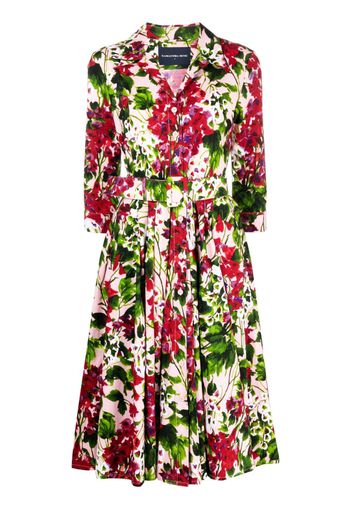 Samantha Sung floral-print midi shirt dress - Rosa