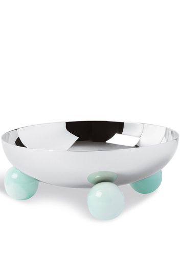 Bowl Ø Cm 13,5 H Cm 5,5 Penelope Stainless Steel Base Aquamarine Resin