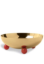 Bowl Ø Cm 20,5 H Cm 7,5 Penelope Pvd Gold Base Coral Resin