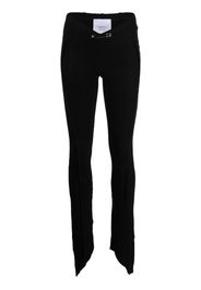 Sami Miro Vintage safety-pin detail low-rise trousers - Nero