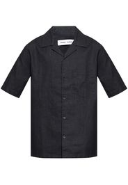SAMSOE SAMSOE short-sleeve linen-blend shirt - Blu