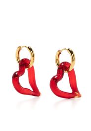 Sandralexandra Heart of Glass hoop earrings - Rosso