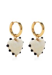 Sandralexandra Milagros heart charm earrings - Bianco