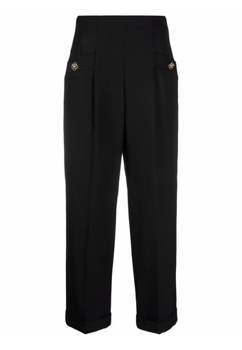 Sandro Paris Pantaloni a vita alta crop - Nero