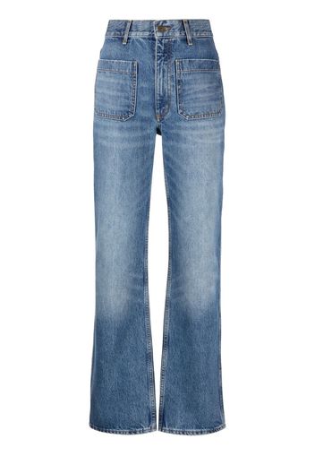 SANDRO high-waist straight-leg jeans - Blu