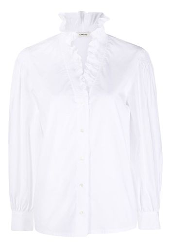 SANDRO Camicia con ruches - Bianco