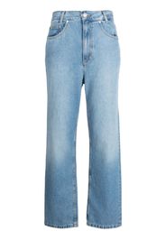SANDRO logo-embroidered straight-leg jeans - Blu