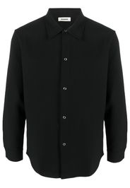 SANDRO Giacca-camicia con colletto classico - Nero