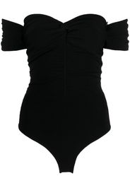 SANDRO Body con ruches - Nero