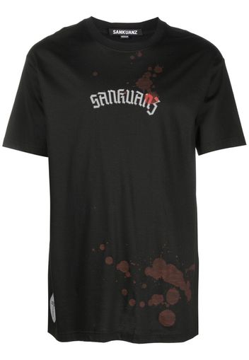 Sankuanz T-shirt con stampa - Nero