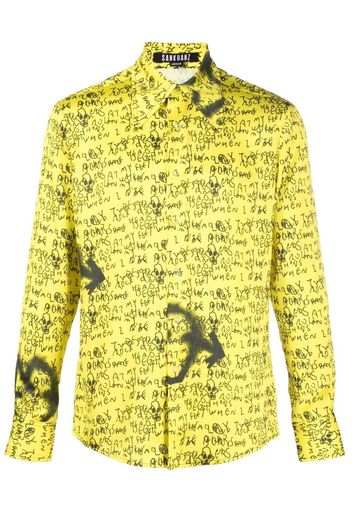 Sankuanz Camicia con stampa - Giallo