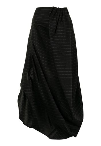 Sankuanz Gonna drappeggiata con logo jacquard - Nero