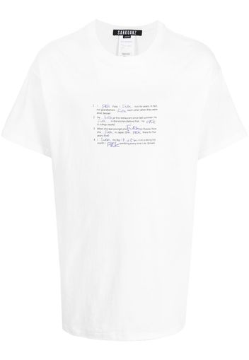 Sankuanz meme print T-shirt - Bianco