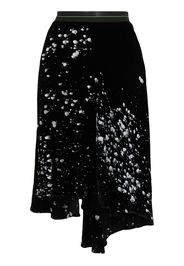 Sankuanz spray-paint velour skirt - Nero