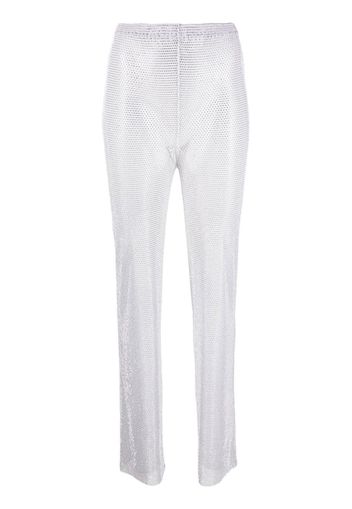 SANTA BRANDS rhinestone-embellished sheer trousers - Bianco
