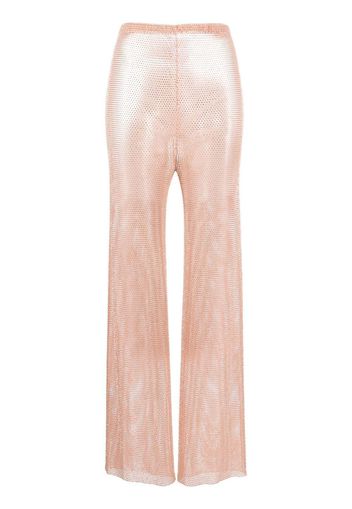 Santa Brands Pantaloni semi trasparenti con strass - Rosa