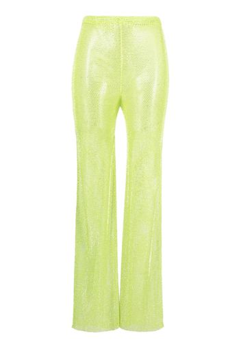 Santa Brands rhinestone-embellished high-waisted trousers - Verde