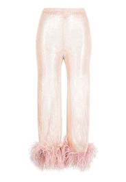 Santa Brands Pantaloni crop con strass - Rosa