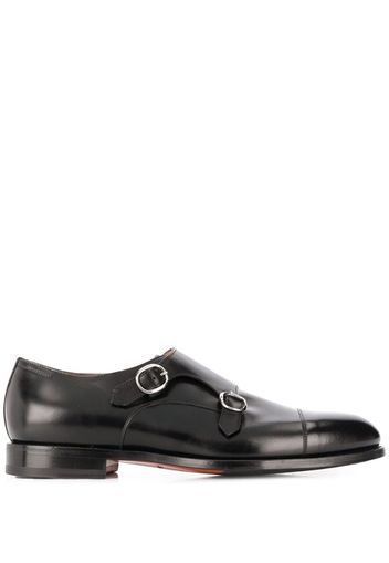 round-toe low-heel monk shoes