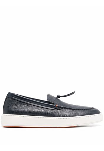 Santoni slip-on leather loafers - Blu