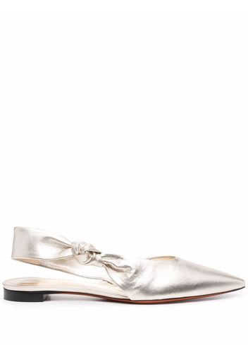 Santoni metallic leather sandals - Oro