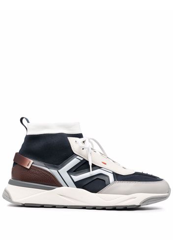 Santoni sock-style high-top sneakers - Blu