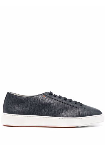 Santoni low-top leather trainers - Blu