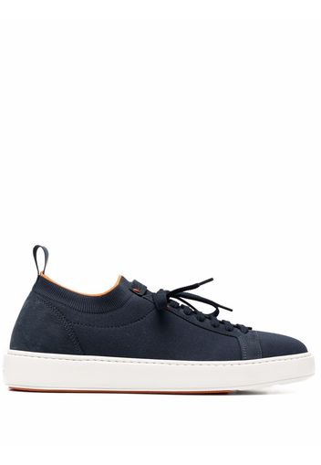 Santoni low-top leather sneakers - Blu