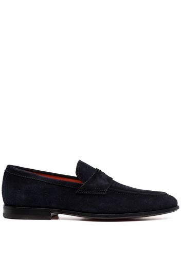 Santoni suede penny loafers - Blu