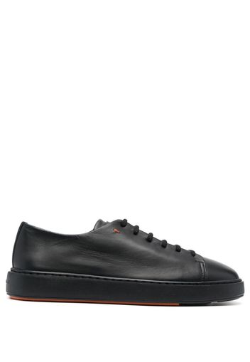 SANTONI leather low-top sneakers - Nero