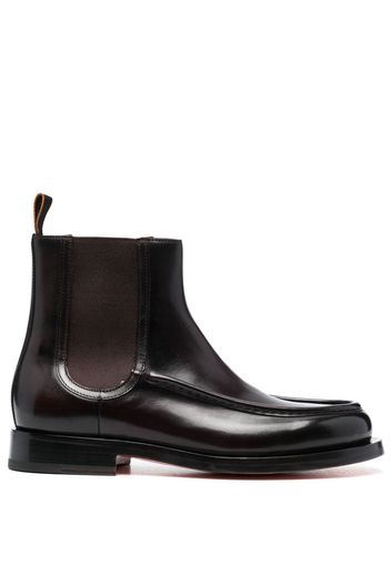 Santoni leather Chelsea boots - Rosso