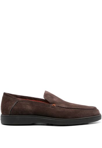 Santoni Drain suede slippers - Marrone