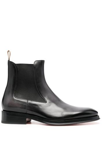 Santoni leather ankle boots - Nero