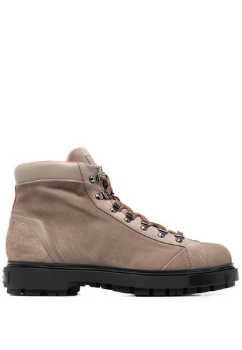 Santoni leather lace-up boots - Toni neutri