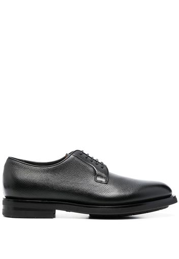 Santoni almond-toe leather derby shoes - Nero