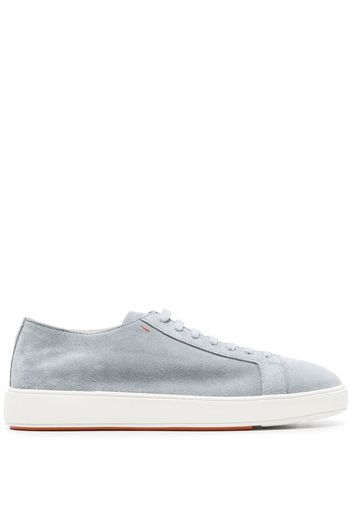 Santoni suede low-top sneakers - Blu