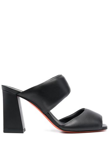 Santoni 105mm Cactus open-toe mules - Nero