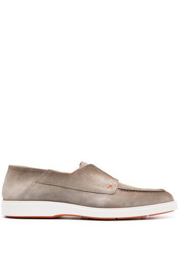 Santoni Godric almond-toe loafers - Marrone