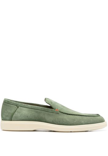 Santoni almond-toe loafers - Verde