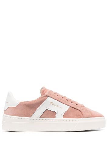 Santoni panelled low-top sneakers - Rosa