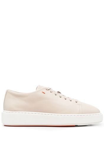 Santoni leather low-top sneakers - Toni neutri