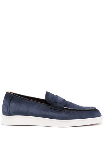 Santoni slip-on leather loafers - Blu