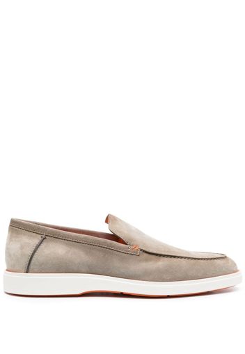 Santoni panelled calf-suede loafers - Toni neutri