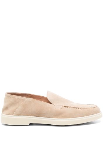 Santoni round-toe suede loafers - Toni neutri