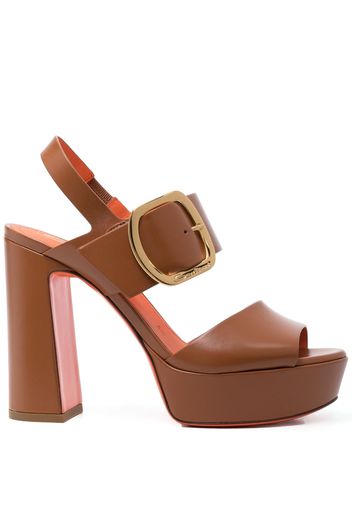 Santoni 105mm block-heel sandals - Marrone