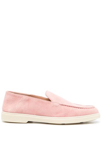 Santoni tonal-stitching suede loafers - Rosa