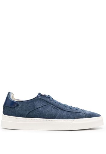 Santoni logo-patch low-top sneakers - Blu